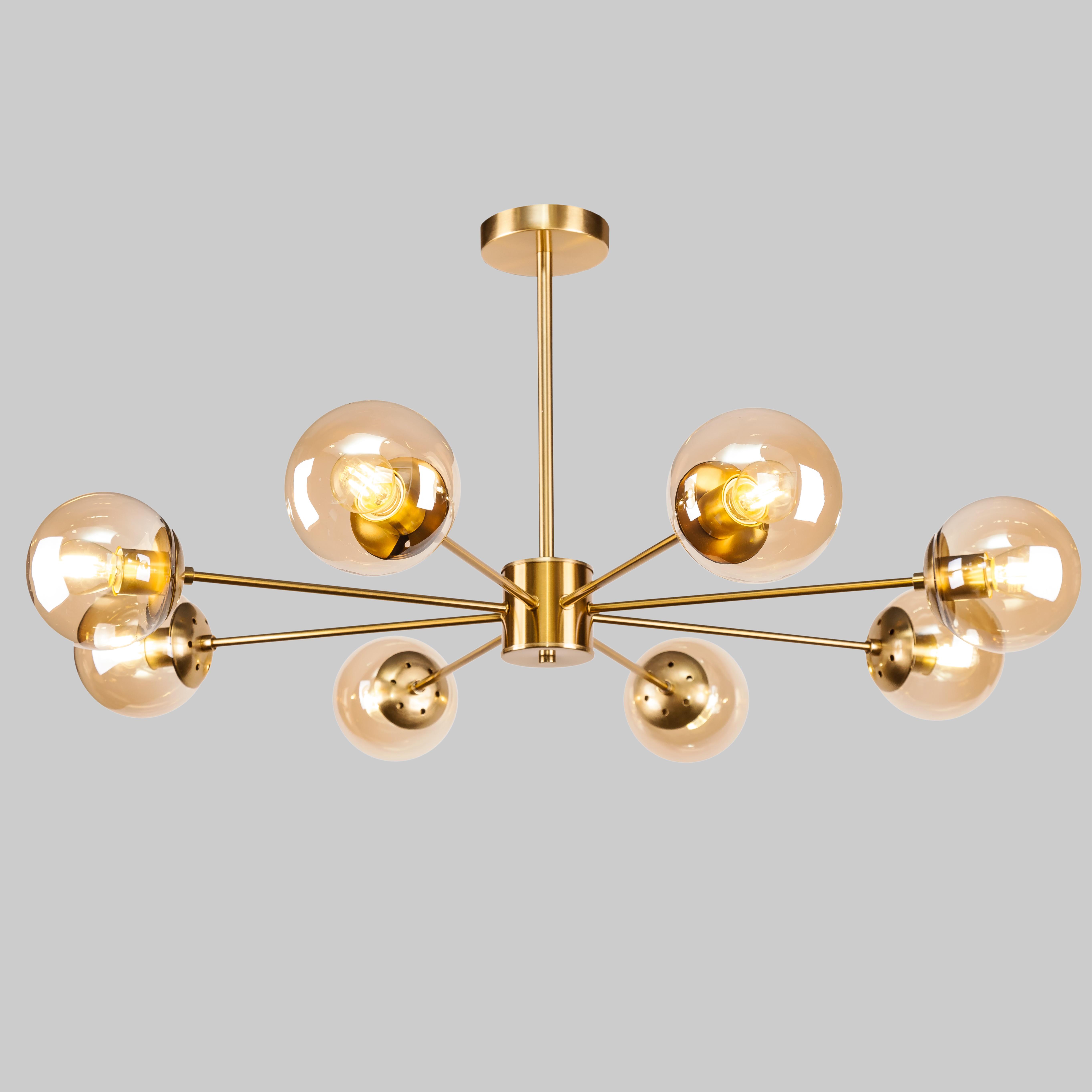 Люстра на 8 плафонов Бронзовый (52-9807-8 BRZ+BR)