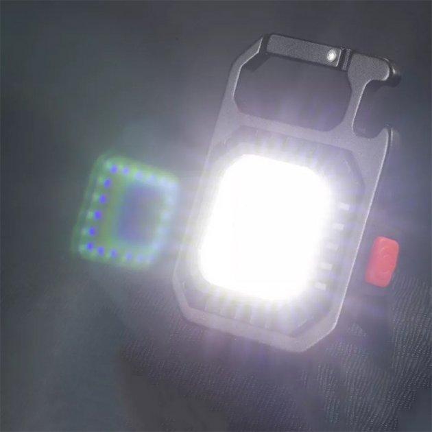 Ліхтар акумуляторний 7 режимів LED з Type-C карабін/магніт/брелок - фото 3 Ліхтар акумуляторний 7 режимів LED з Type-C карабін/магніт/брелок - фото 3