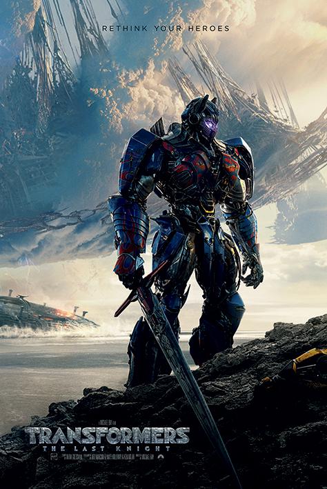 Постер плакат Трансформеры Последний Рыцарь/Transformers The Last Knight Rethink Your Heroes 61x91,5 см