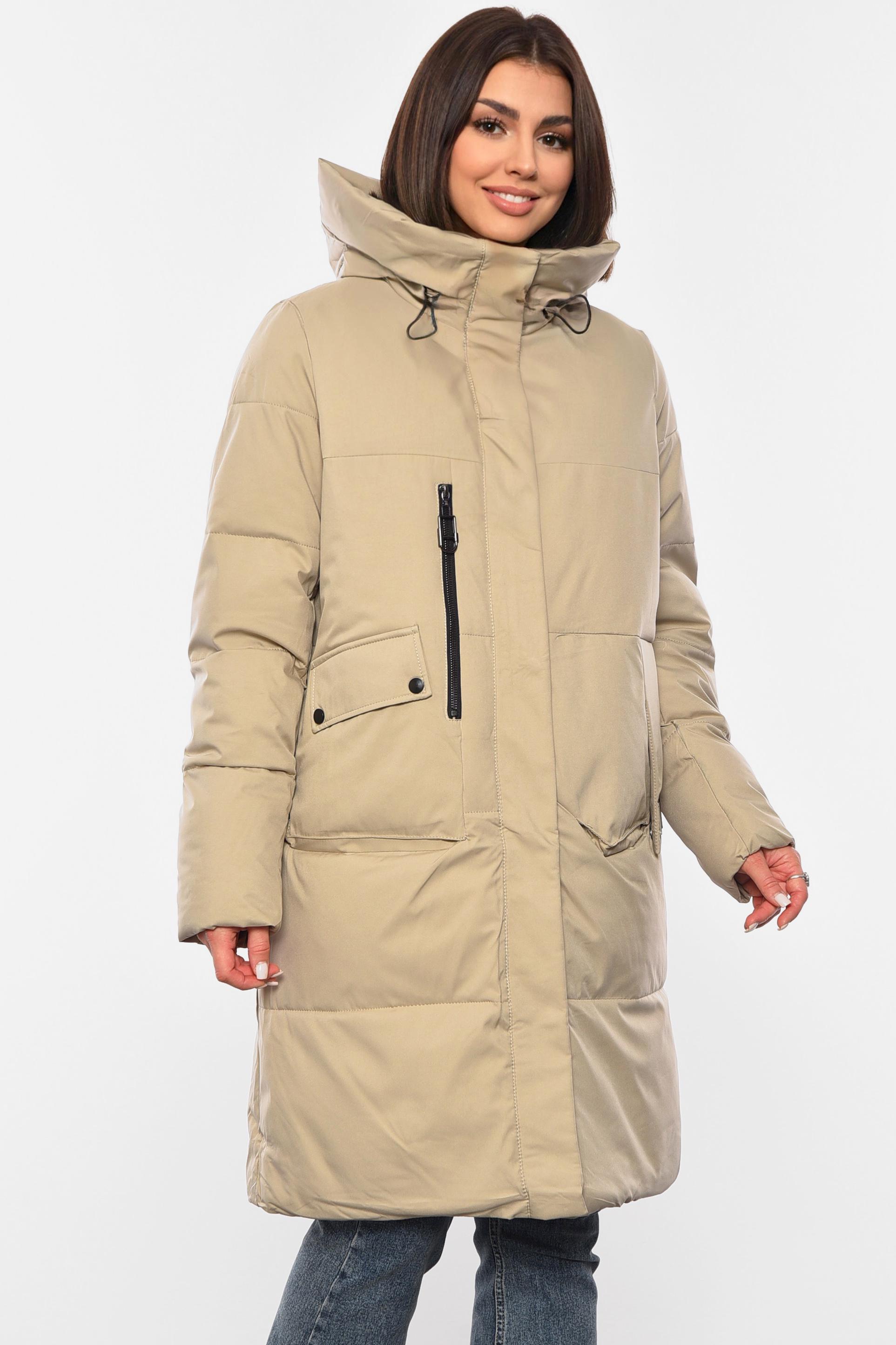 Куртка жіноча зимова 3XL Бежевий (194063) - фото 2 Куртка жіноча зимова 3XL Бежевий (194063) - фото 2