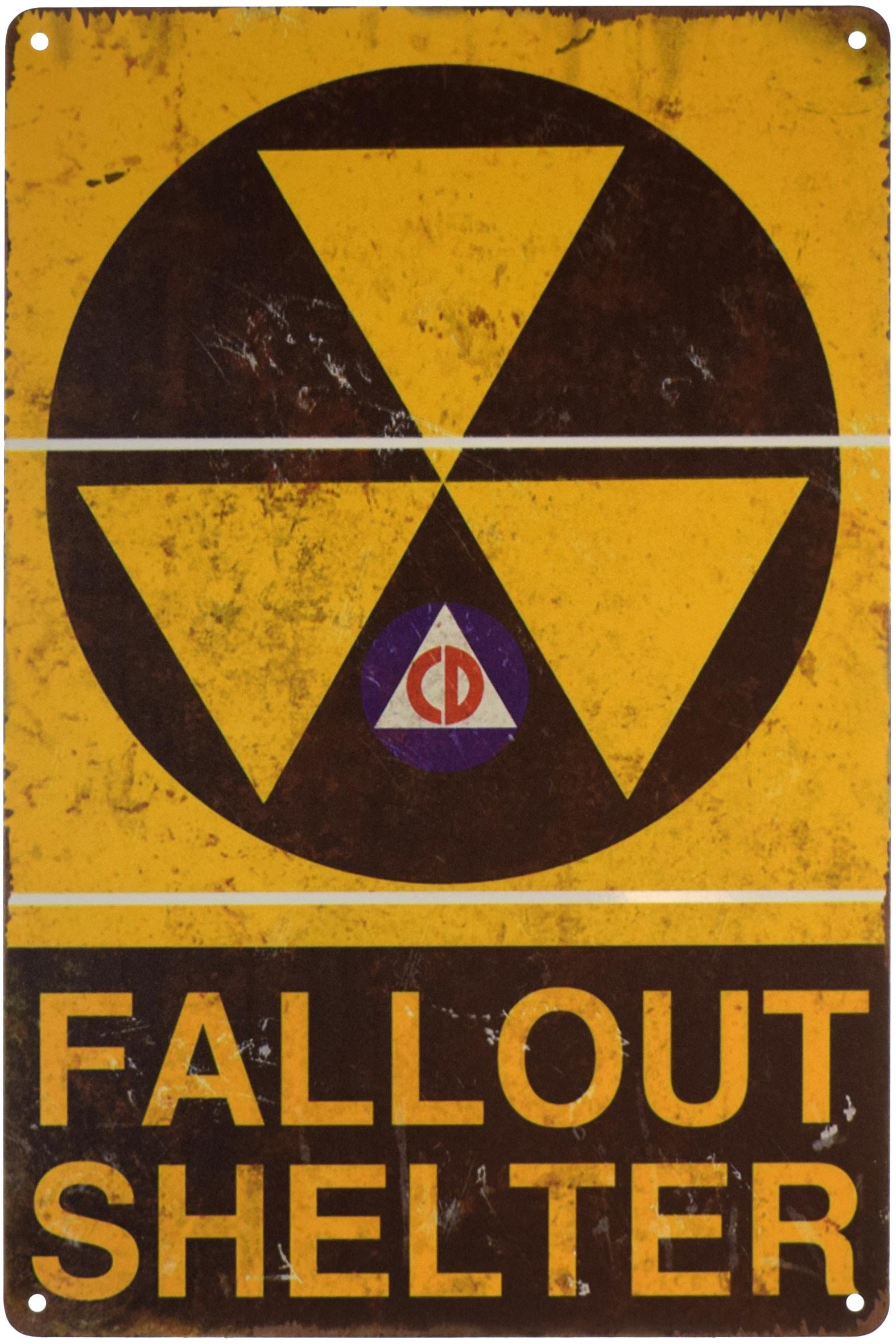 Табличка металева Сховище Від Радіоактивних Опадів/Fallout Shelter 20x30 см