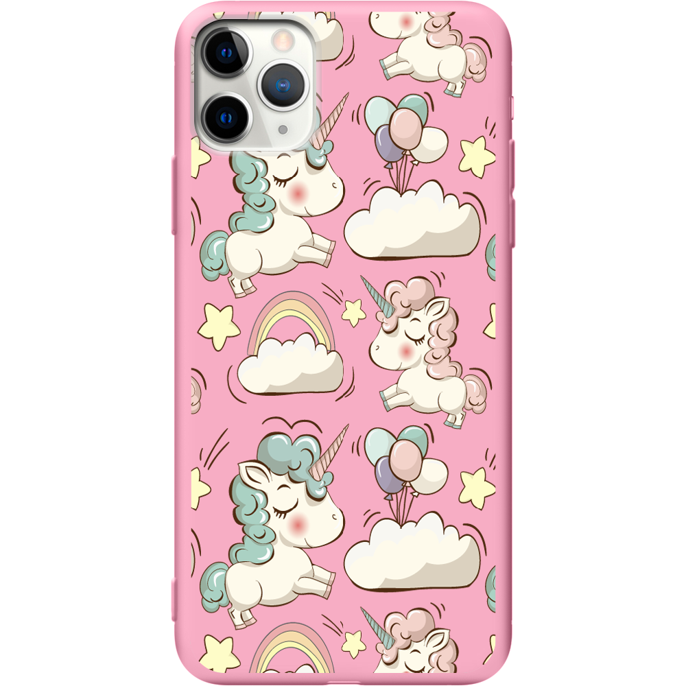 Чехол Boxface iPhone 11 Pro Unicorns Розовый силикон (38189-cc2-43043)