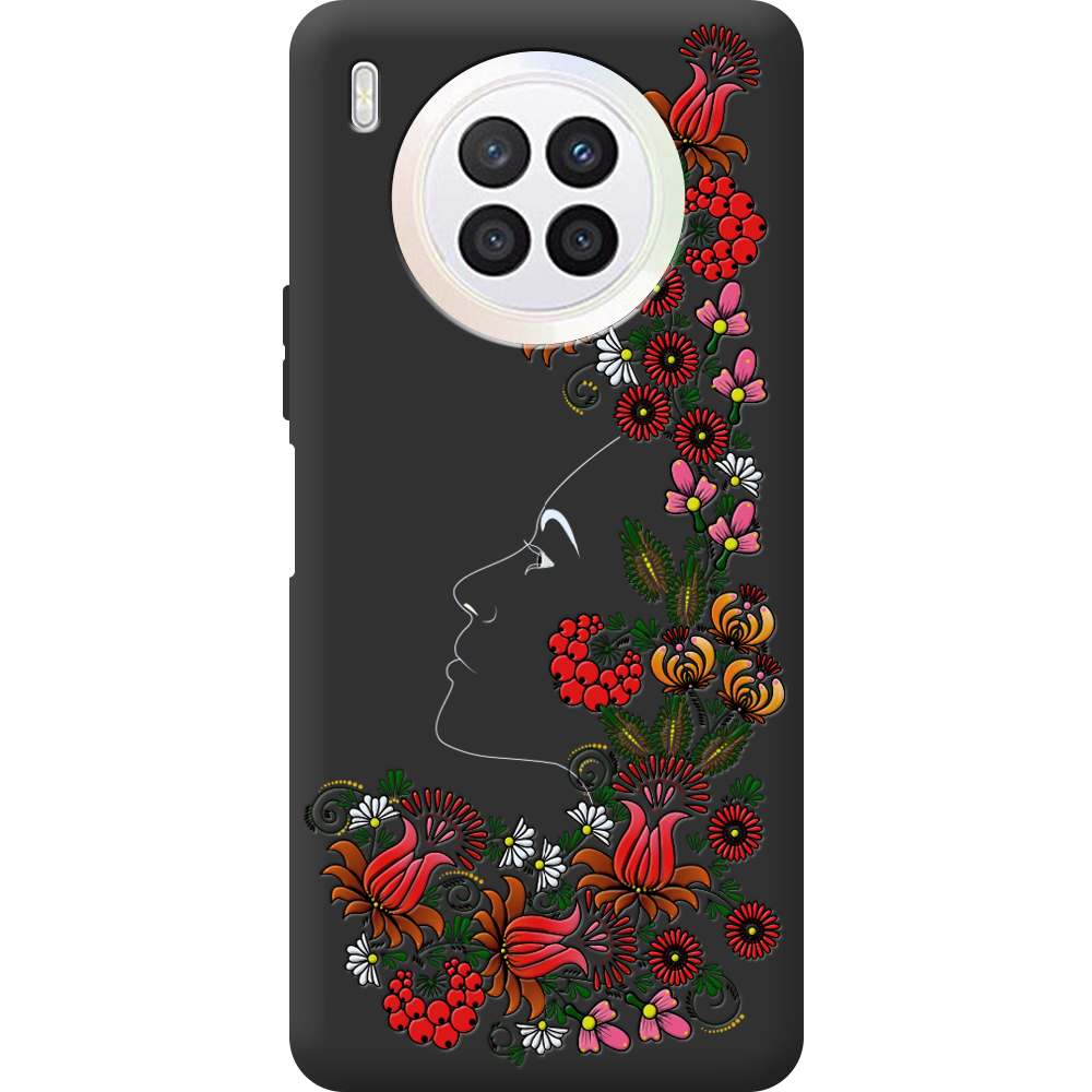 Чехол BoxFace Huawei Nova 8i 3D Ukrainian Muse Черный силикон (43692-bk64-44633)