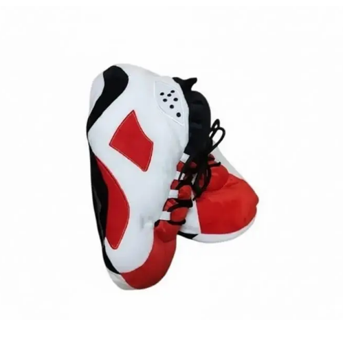 Домашние тапочки-кроссовки унисекс теплые р. 38-44 Бело-красный (31261637)