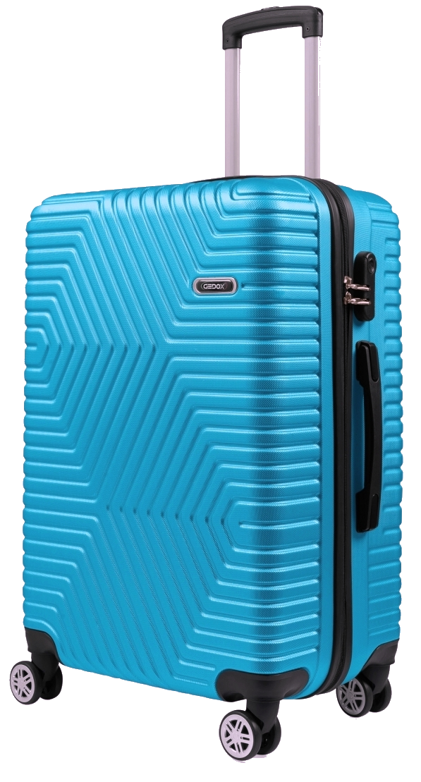Чемодан на колесах GD Polo большой пластиковый 115 л Голубой