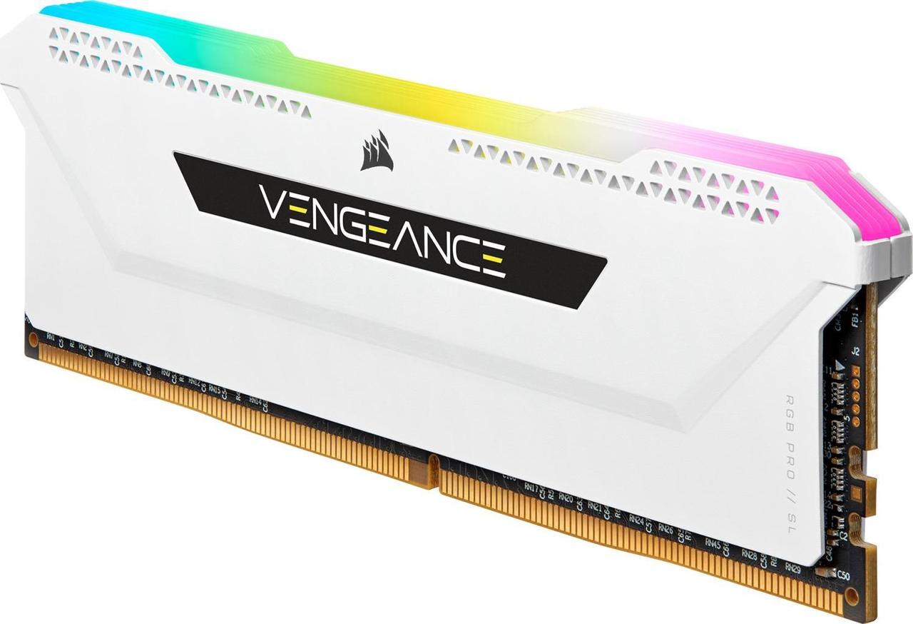 Оперативна пам'ять для ПК Corsair 32 GB 2x16 GB DDR4 3200 MHz Vengeance RGB PRO SL (CMH32GX4M2E3200C16W) - фото 4 Оперативна пам'ять для ПК Corsair 32 GB 2x16 GB DDR4 3200 MHz Vengeance RGB PRO SL (CMH32GX4M2E3200C16W) - фото 4