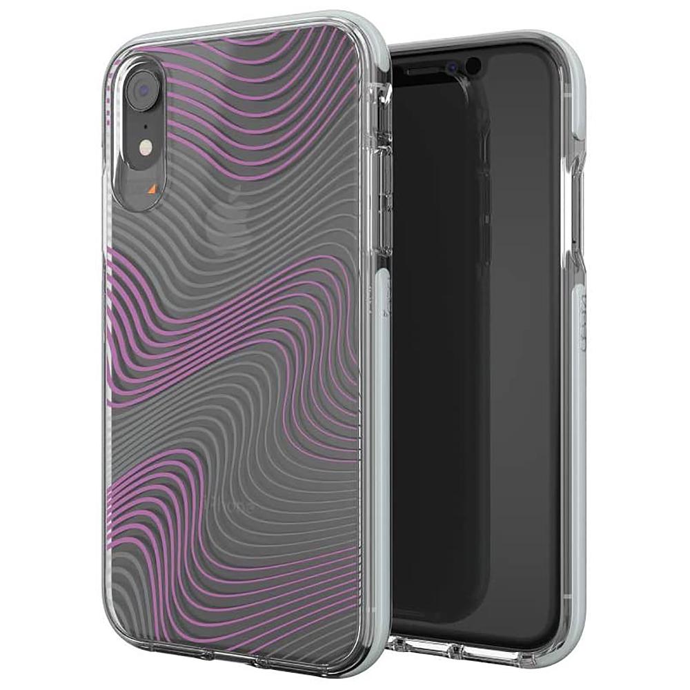 Противоударный прозрачный чехол Gear4 Victoria IC9VIC02 D3O с антимикробным покрытием для Iphone XR (6.1") Purple Swirl