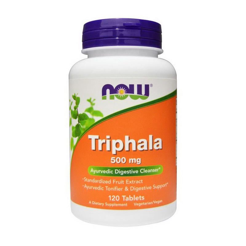 Трифал NOW Triphala 500 mg экстракт плодов 40% таннинов 120 табл.