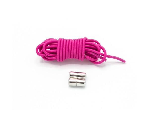 Шнурки эластичные классические с фиксаторами без завязок 100 см Розовый