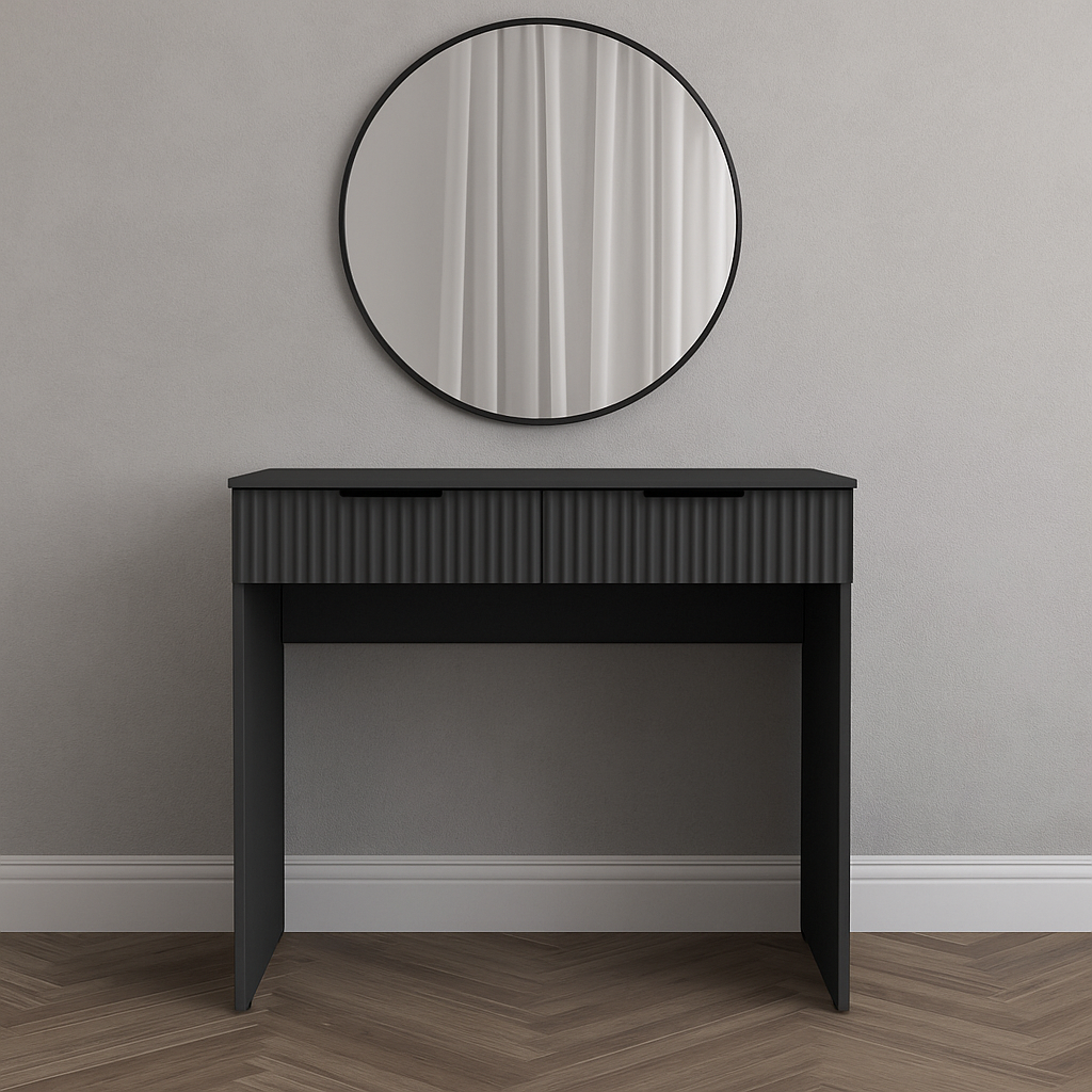 Стіл письмовий СП5 2Я SENAM 780х900х500 мм корпус ДСП Сірий Графіт фасад МДФ фарба RAL7012 Сірий фрезерерування Плаше Грос