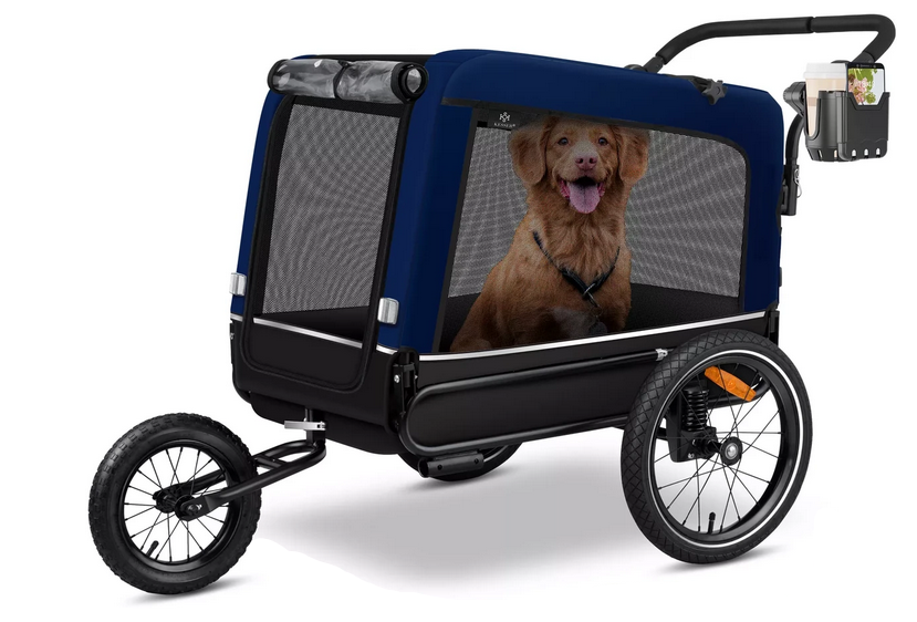 Причіп для велосипеда для тварин KESSER 600D Oxford Canvas 40 кг 75x103x139 см (4255598312141)