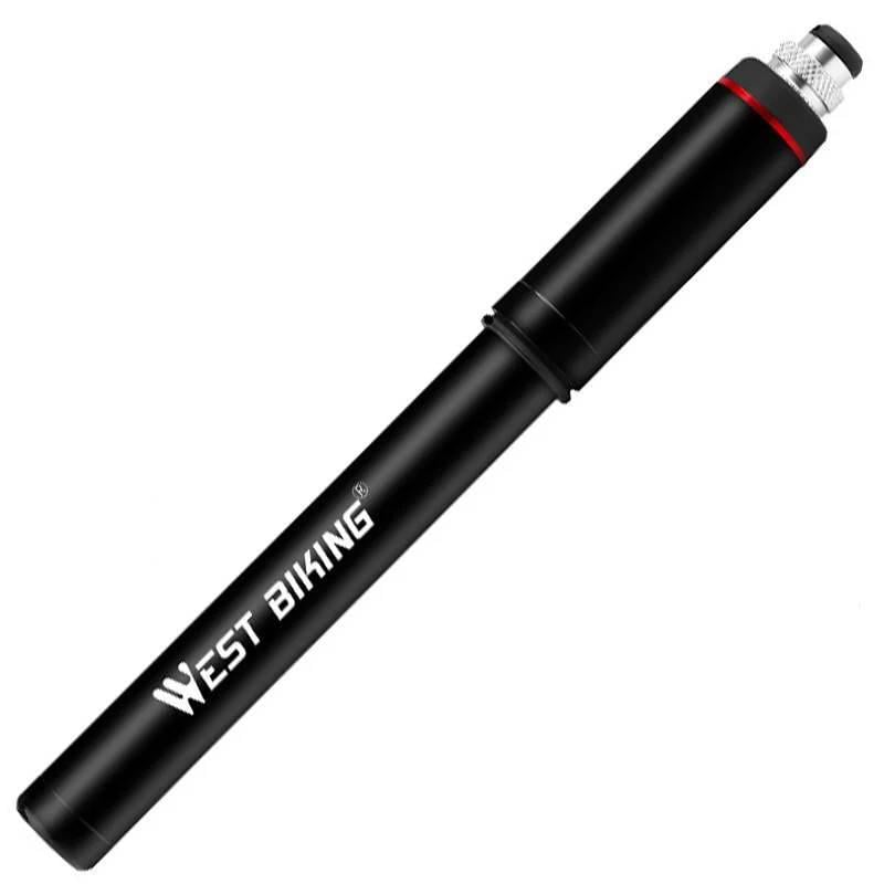 Насос велосипедний WestBiking 0711053 з індикатором тиску ручний Black (29-49-5000-15138)