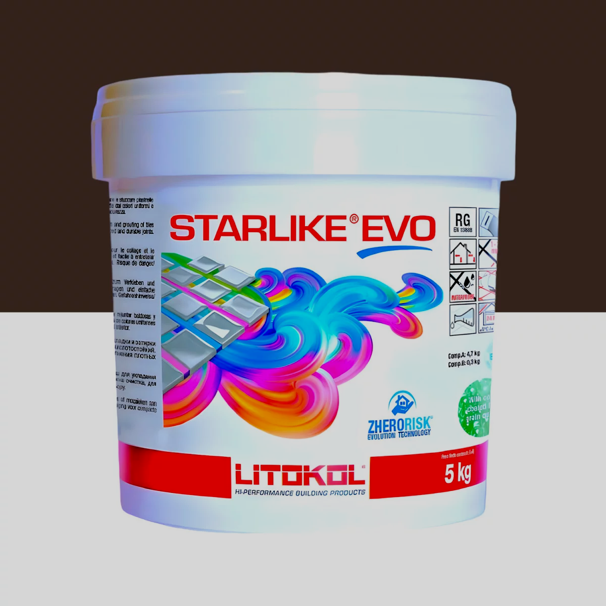 Затирка для плитки Litokol Starlike EVO 230 двухкомпонентная эпоксидная 5 кг Какао