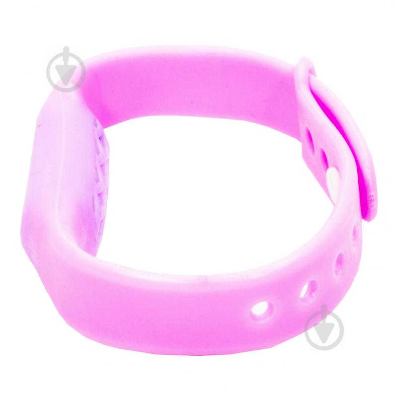 Силиконовый браслет от комаров с капсулой от укусов Lesko Anti Mosquito Band Pink - фото 2