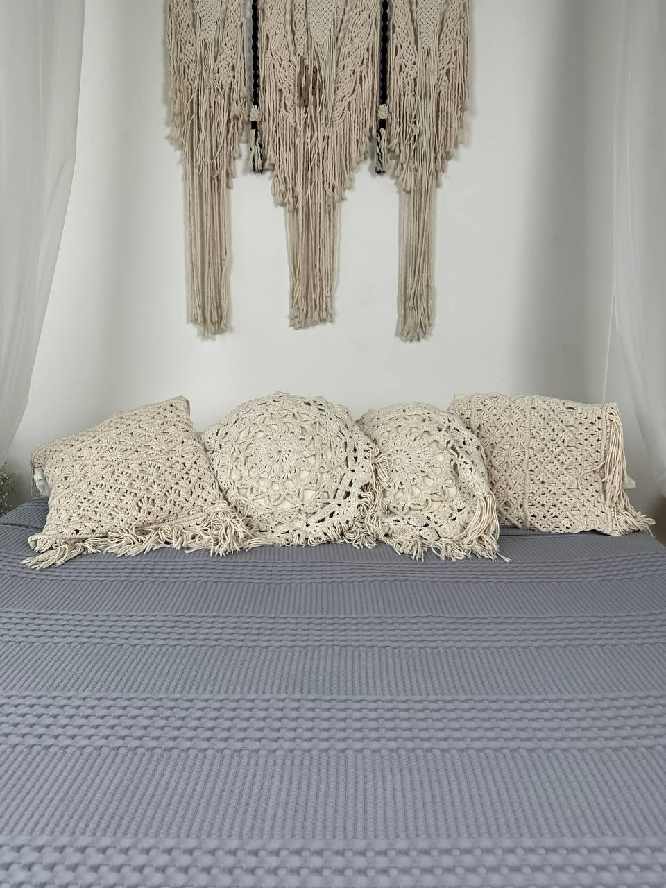 Покрывало Pike хлопок 140x230 см Серый (18213964) - фото 13