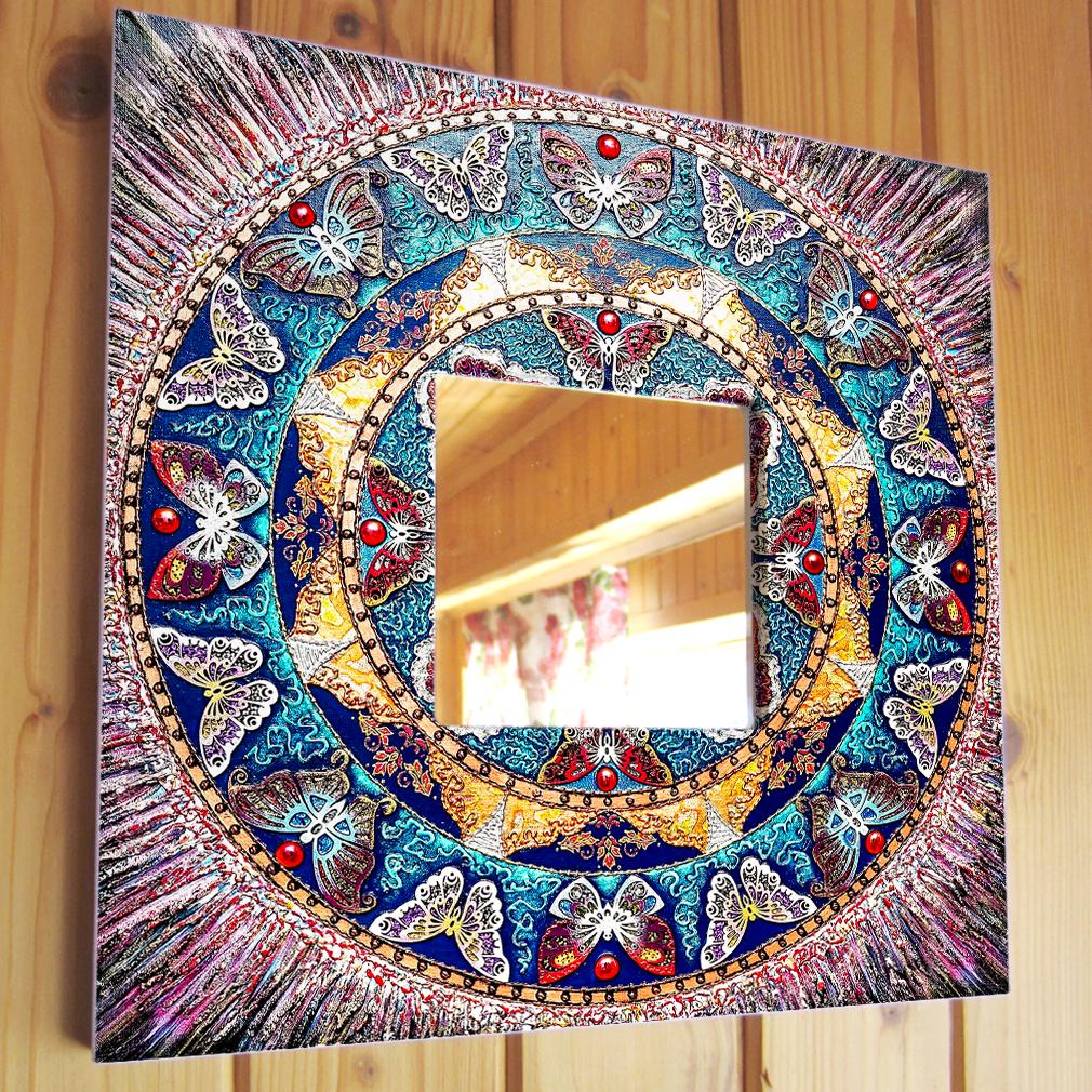 Зеркало декоративное Узор Мандала. Буддизм 260х260 мм (M04641)