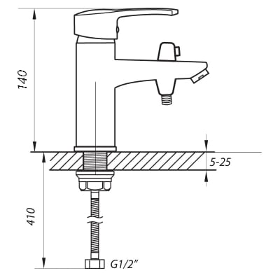 Смеситель для умывальника Zerix PUD1 146 с выходом на душевую лейку (ZX2871) - фото 2