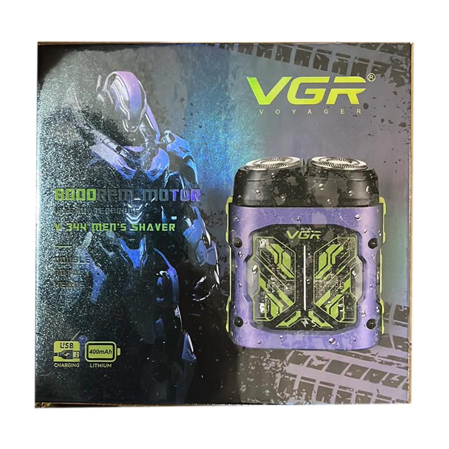 Электробритва роторная VGR V-344 8000 об/мин IPX6 Фиолетовый (V-344) - фото 4