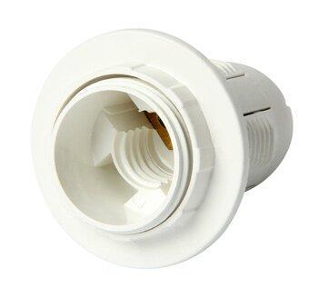 Патрон электрический с гайкой E.NEXT e.lamp socket with nut.e14.pl.white E14 пластик Белый (s9100006) - фото 3