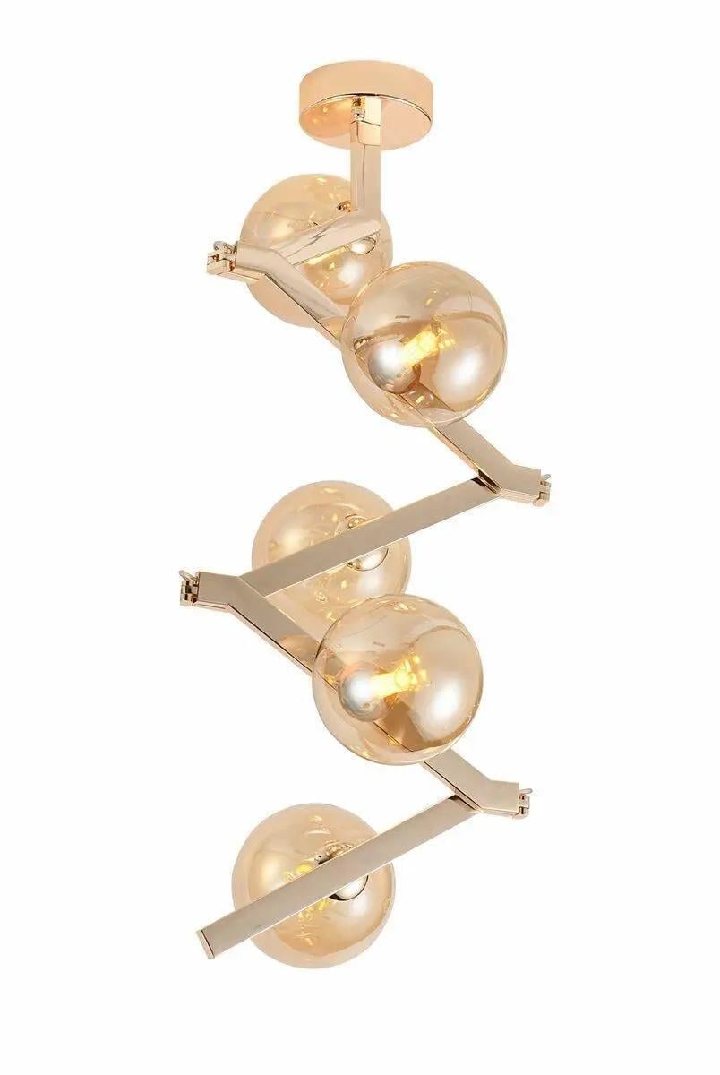 Люстра потолочная регулируемая Valeso на пять шаровидных плафонов Е14 IP20 BX84020-5 GD Золотой (28686379)