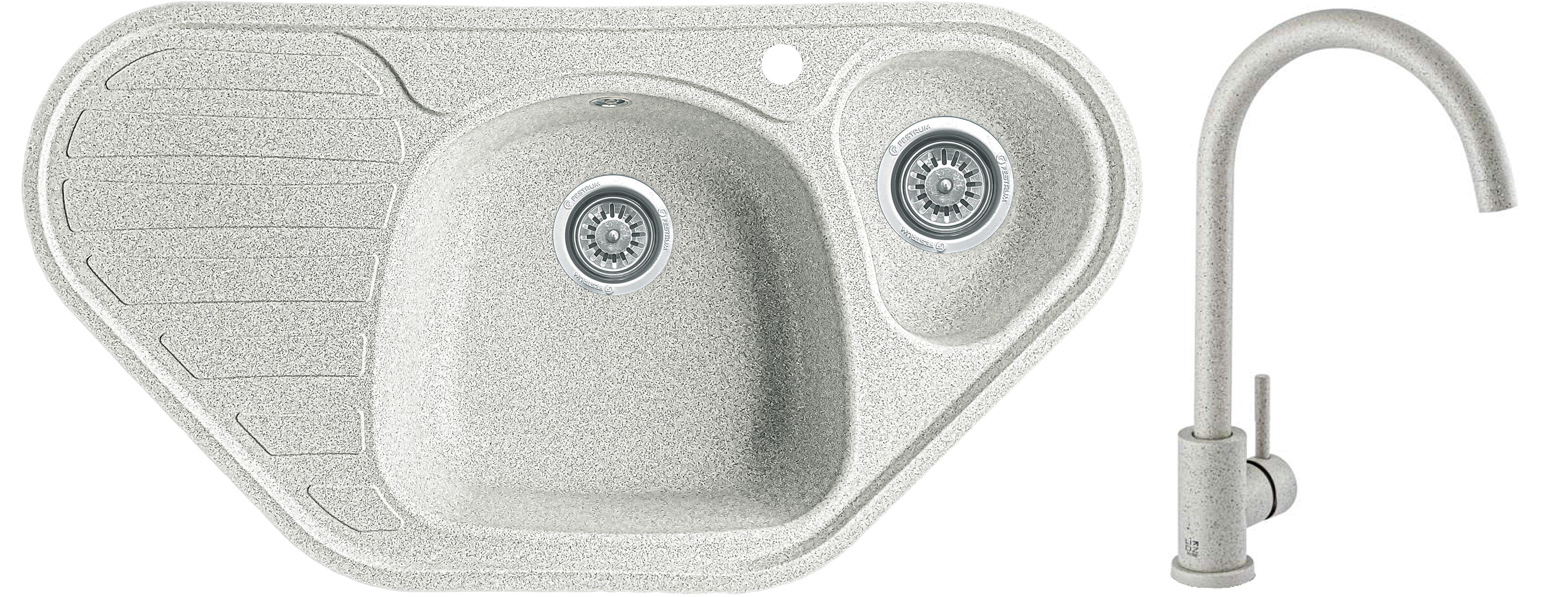 Мойка кухонная Valetti 20R со смесителем 950x500 мм Тера - фото 1 Мойка кухонная Valetti 20R со смесителем 950x500 мм Тера - фото 1