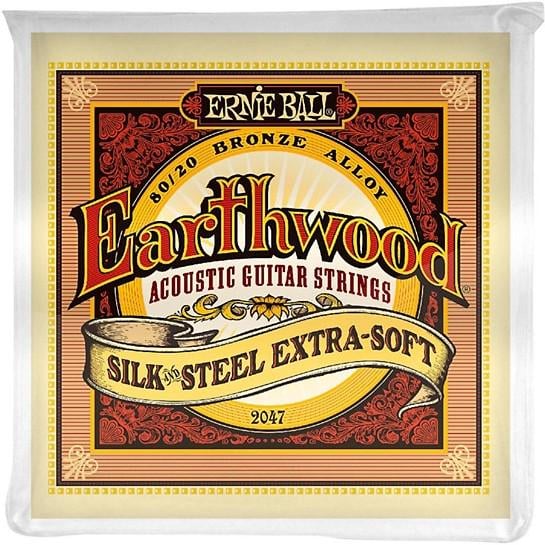 Струни Ernie Ball 2047 Earthwood 80/20 Bronze Acoustic 10-50 Silk & Steel Extra Soft