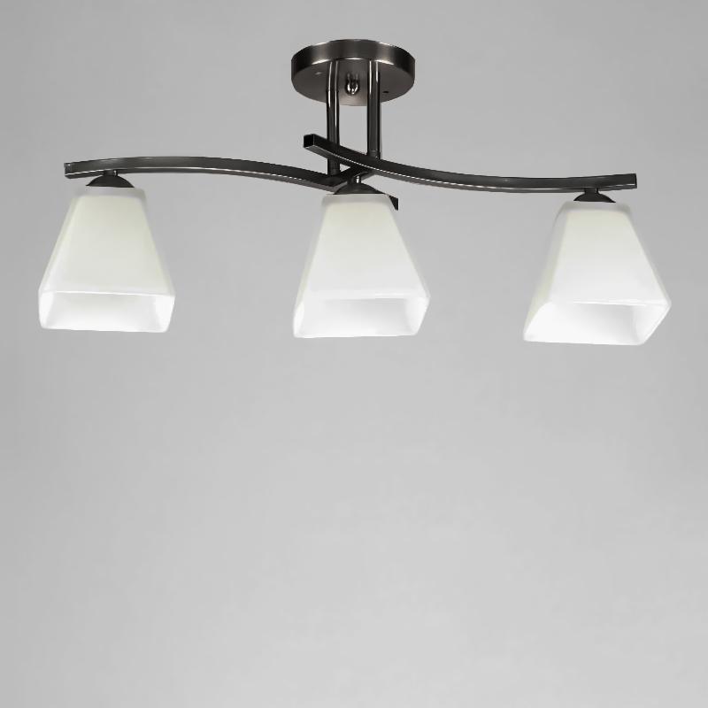 Люстра потолочная Light House NM-14675/3 ZZH+WT на три лампы Черный хром