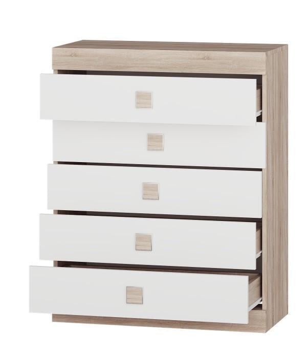 Комод Эверест Соната-2 800х380х1010 мм Дуб сонома/Белый (ЕВ20142)