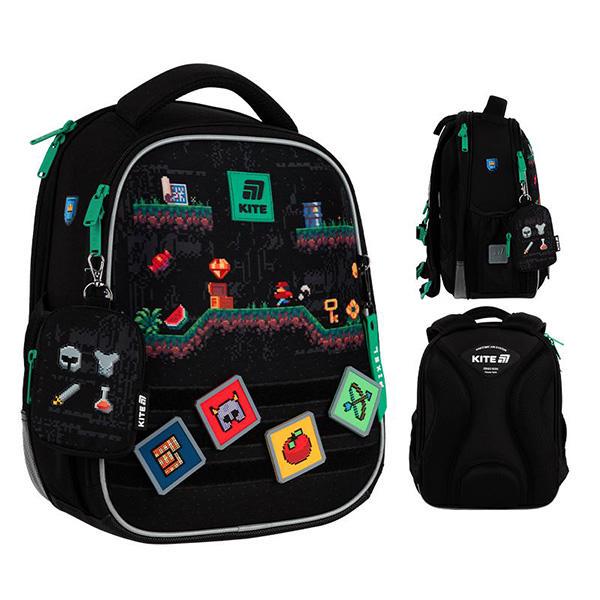 Рюкзак школьный каркасный KITE Pixel Game 36,5х27х15,5 см (ЦБ-00032725) - фото 2 Рюкзак школьный каркасный KITE Pixel Game 36,5х27х15,5 см (ЦБ-00032725) - фото 2