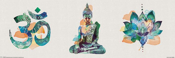 Постер плакат Триптих Йоги/Summer Thornton Yoga Triptych 30x91,5 см