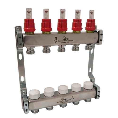 Коллектор IVR с расходомерами 4 контуров Коллектор IVR с расходомерами 4 контуров