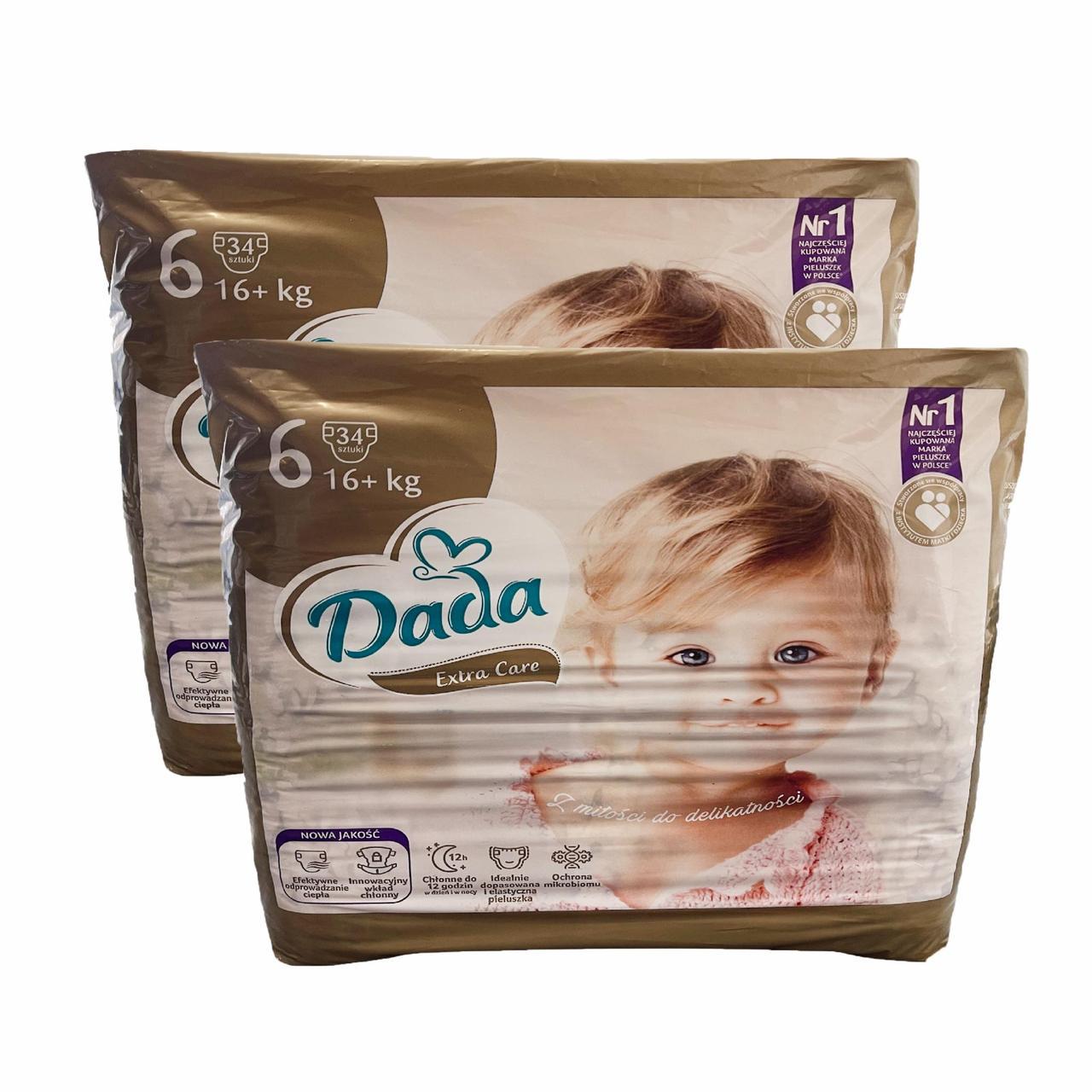 Підгузки дитячі Dada Extra Care 6 Extra Large 16+ кг 68 шт. (2398244993)