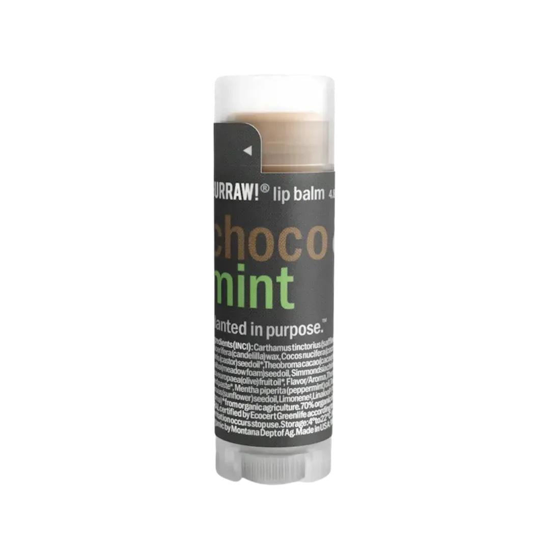 Бальзам для губ Hurraw! Choco&Mint Lip Balm 4,8 г (27366377)