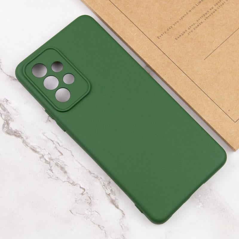 Противоударный чехол TPU GETMAN Liquid Silk Full Camera для Samsung Galaxy A23 4G Зеленый / Dark green - фото 4