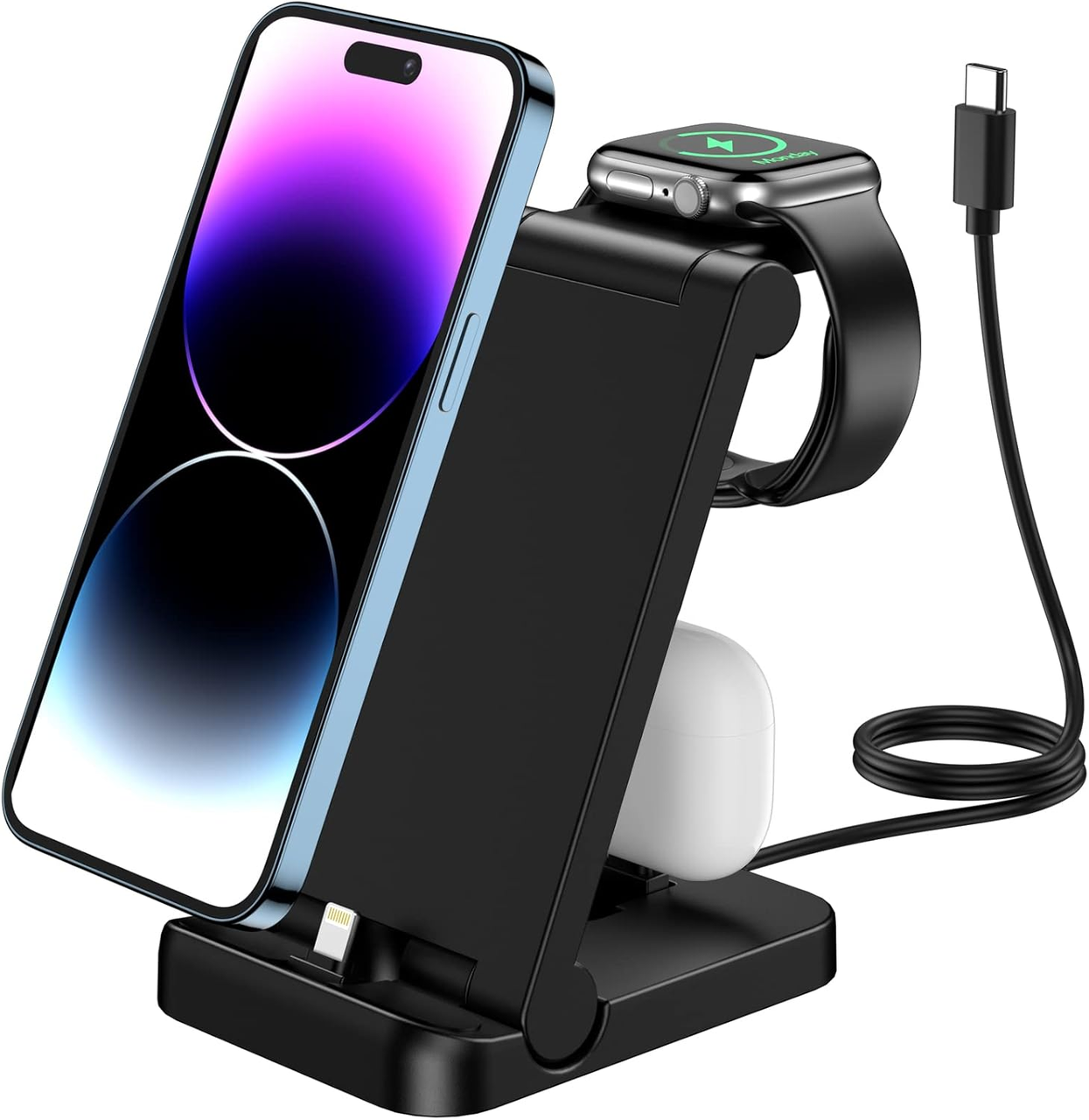 Зарядная станция для нескольких устройств iPhone 3в1 (2180654075)