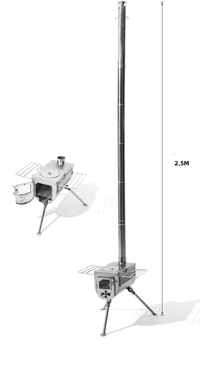 Піч дров'яна Mobi Garden Multifunctional stove NX22688003 Grey - фото 3