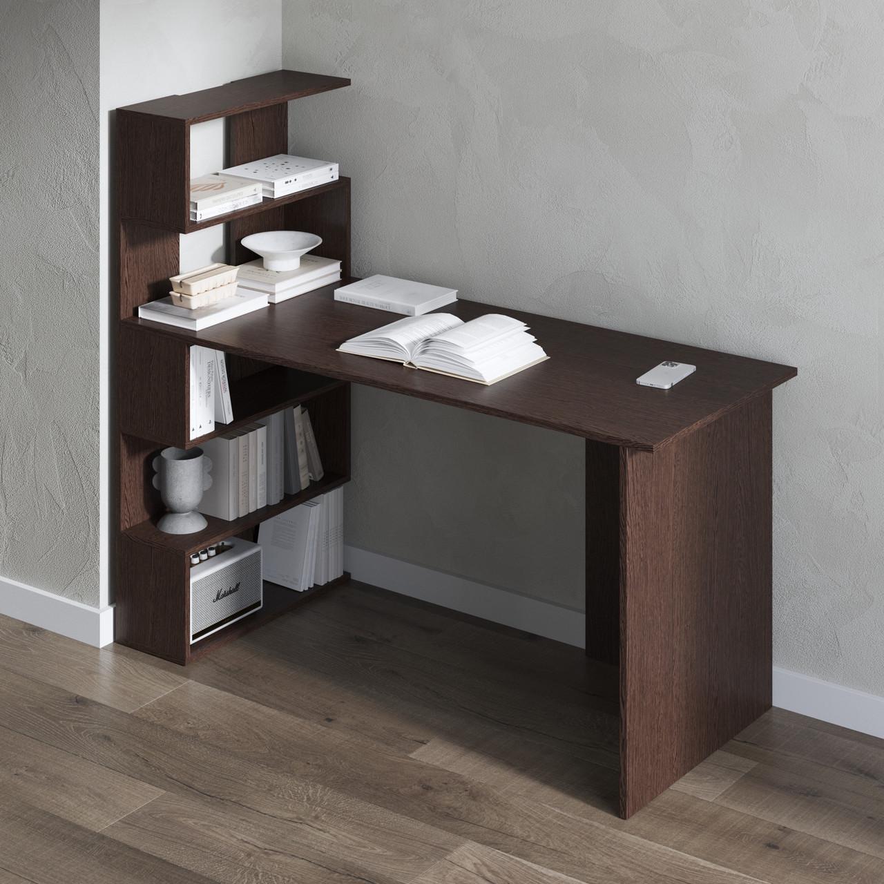 Стіл комп’ютерний Вайс M-24 1416х600х1226 мм Венге темний (30641858) Стіл комп’ютерний Вайс M-24 1416х600х1226 мм Венге темний (30641858)