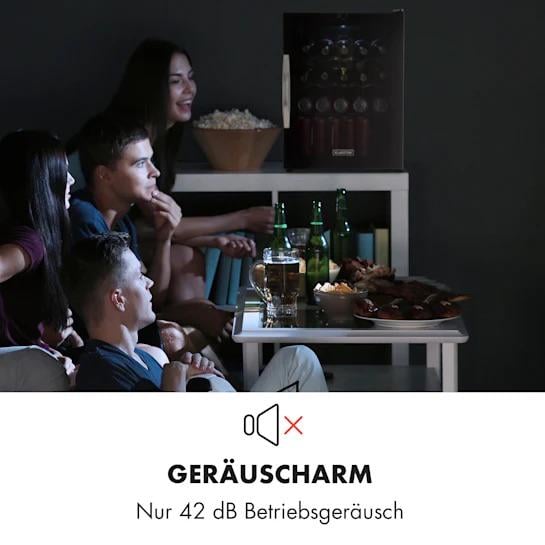 Холодильник вітрина KLARSTEIN Beersafe XL Onyx панорамні скляні двері 60 л 4 полиці - фото 7 Холодильник вітрина KLARSTEIN Beersafe XL Onyx панорамні скляні двері 60 л 4 полиці - фото 7