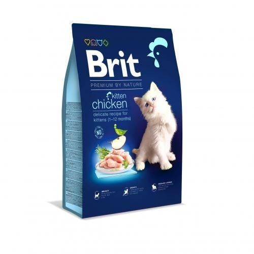 Корм сухой для котят Brit Premium by Nature Cat Kitten с курицей 8 кг (11237092)