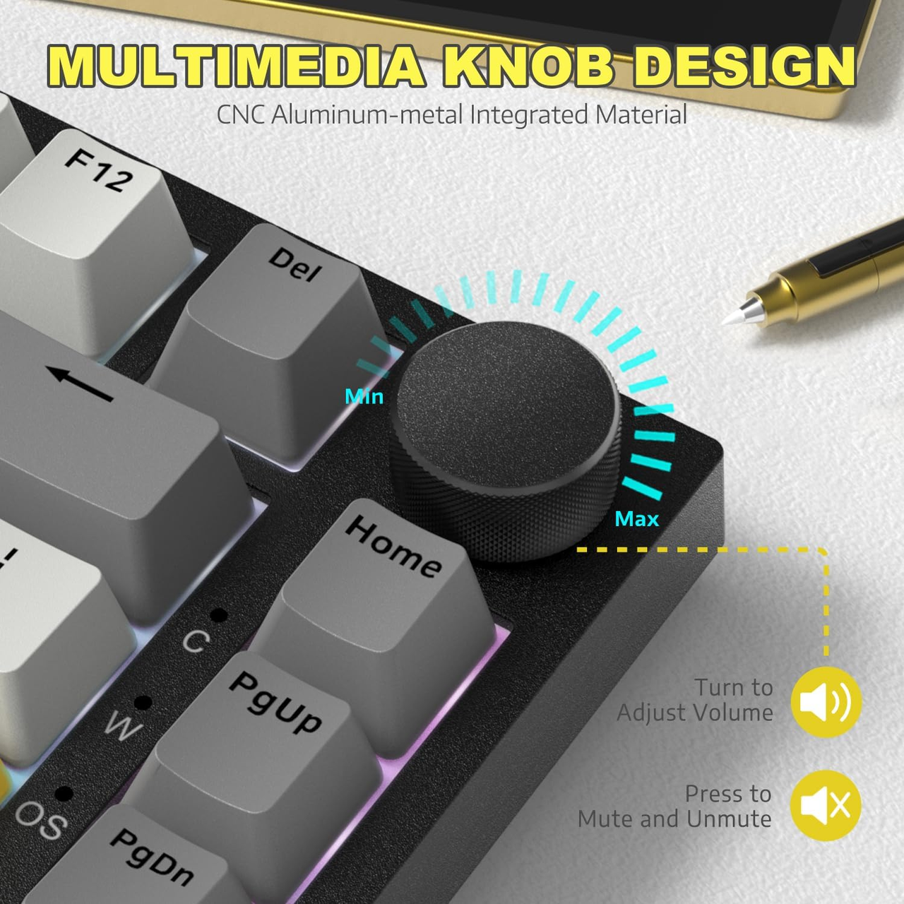 Проводная клавиатура Ajazz AK820 Bright Moon Switch Grey (2000173) - фото 5 Проводная клавиатура Ajazz AK820 Bright Moon Switch Grey (2000173) - фото 5