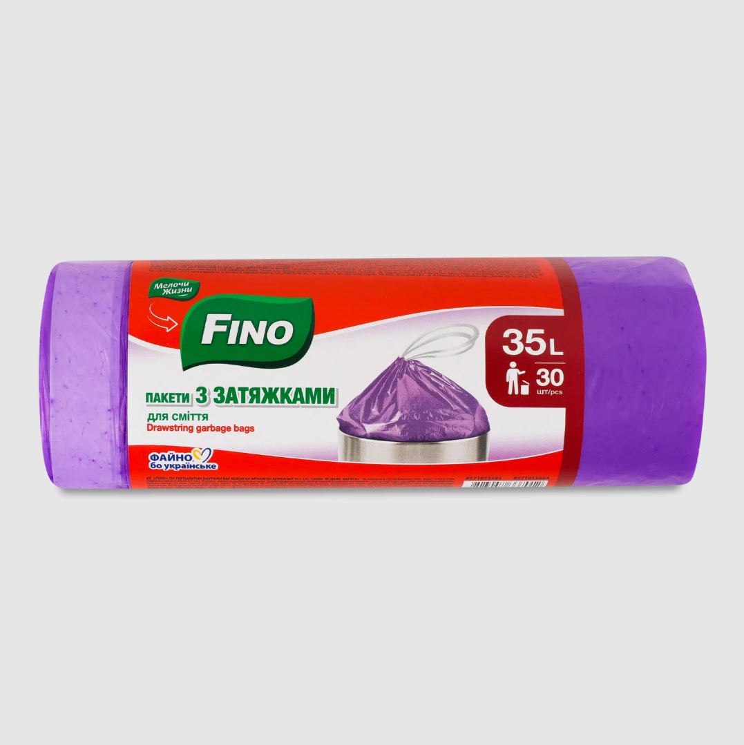 Пакети для сміття Fino з затяжками 35 л 30 шт. (29206987)