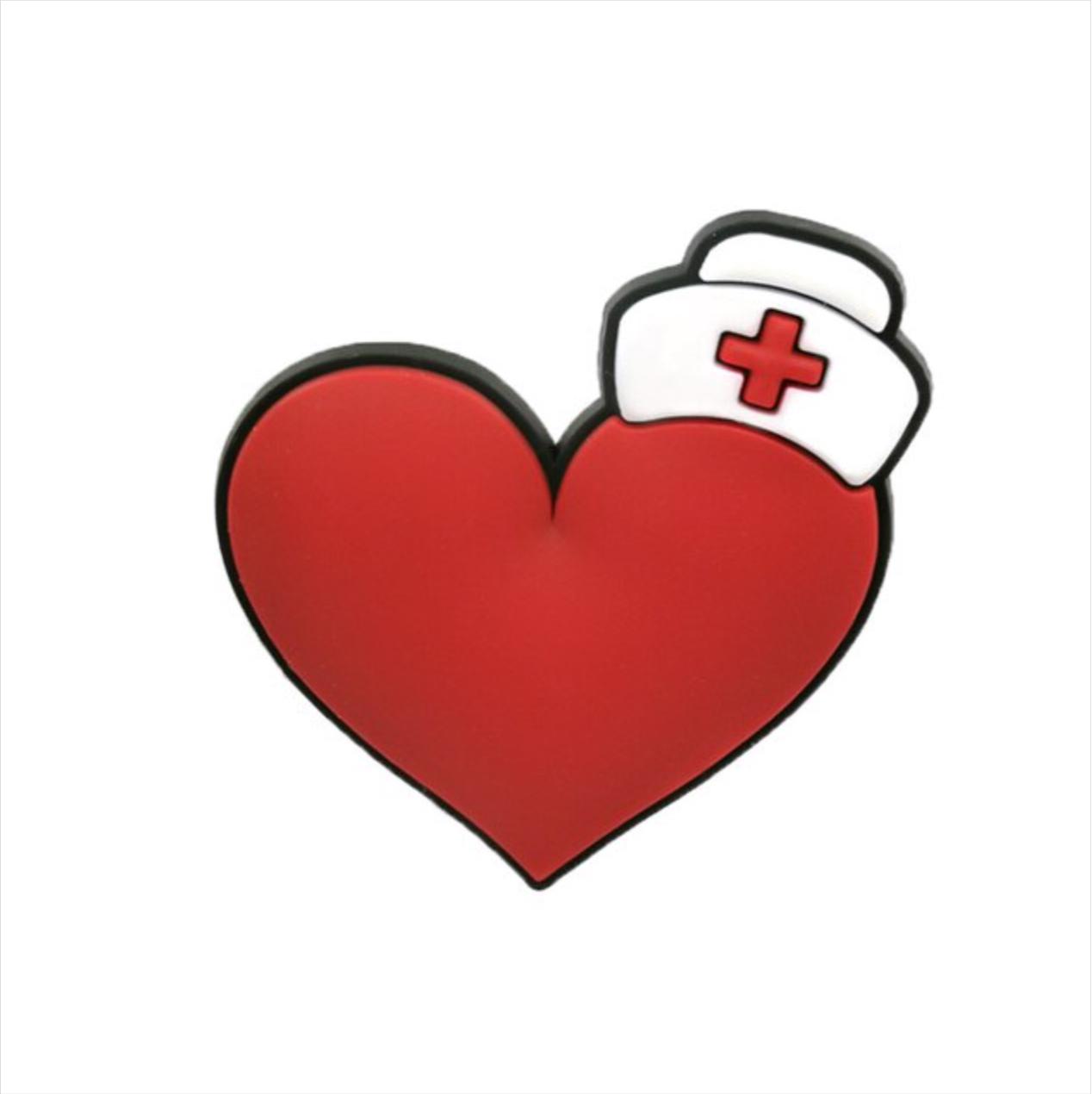 Джибітс для взуття JIBBITZ Серце в медичному ковпаку № 38 (166)