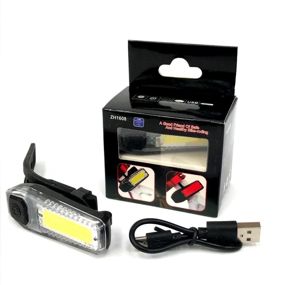 Фонарь велосипедный Clefers ZH-1608 с белым/красным светом (50ZH1608)