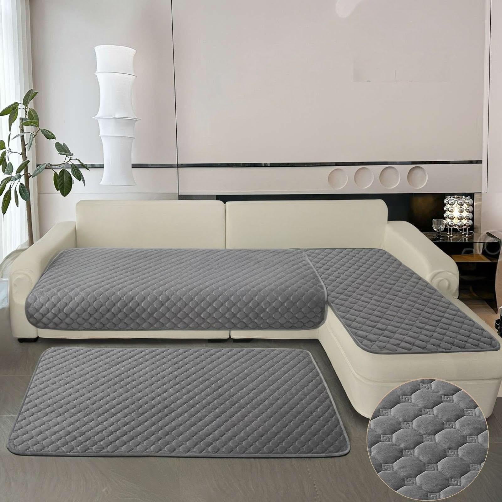 Покривала-накидки чохли на диван та крісла 3в1 Графітовий Покривала-накидки чохли на диван та крісла 3в1 Графітовий