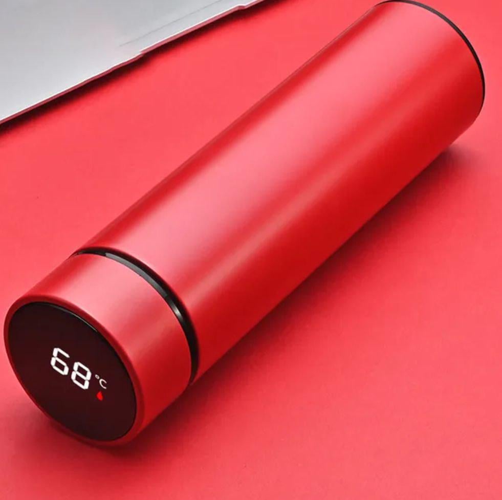 Термос смарт с термометром из нержавеющей стали 480 мл Красный (XAA-4801)