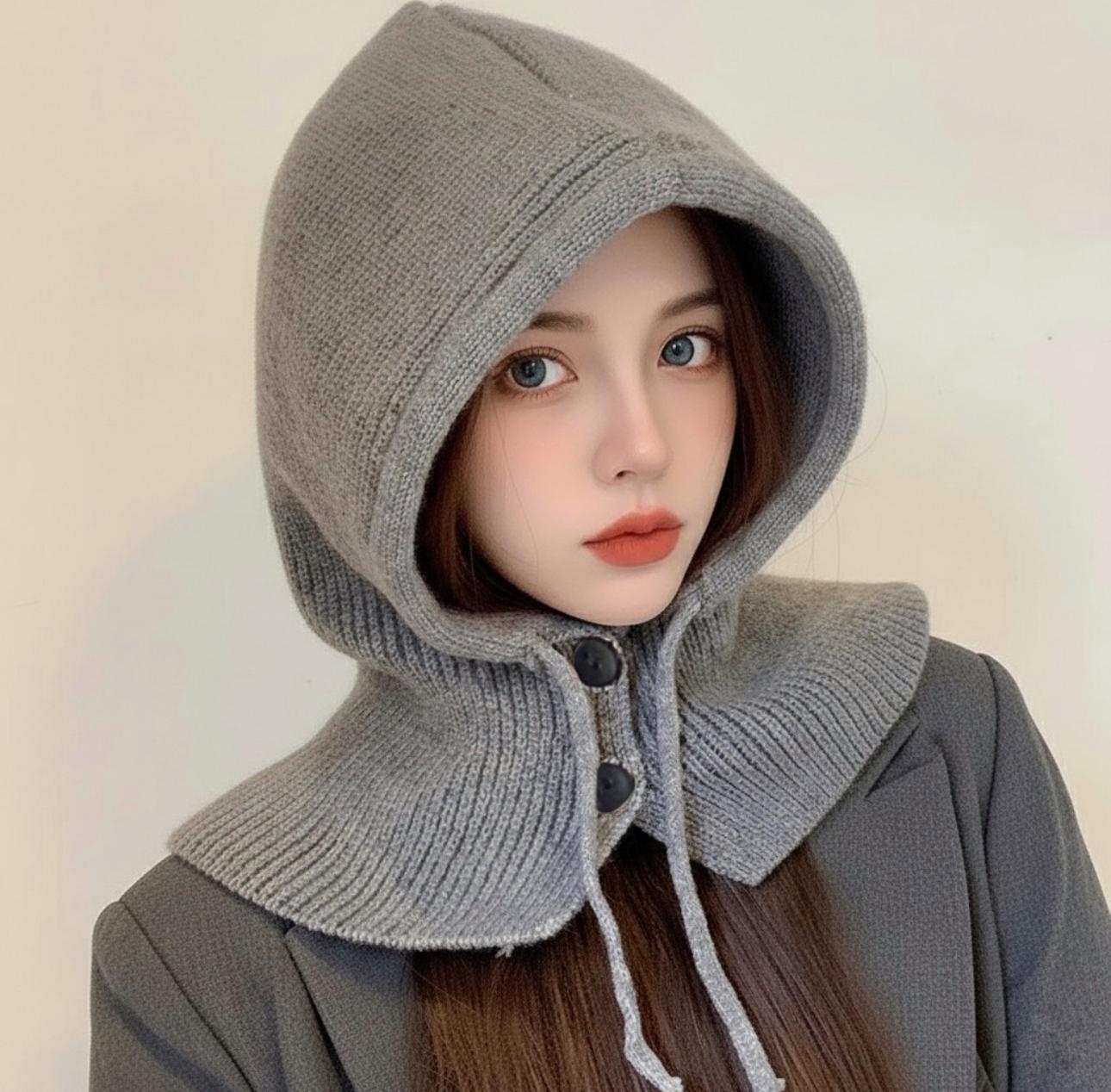 Капор теплый 2267 унисекс One size Серый (01490) - фото 2