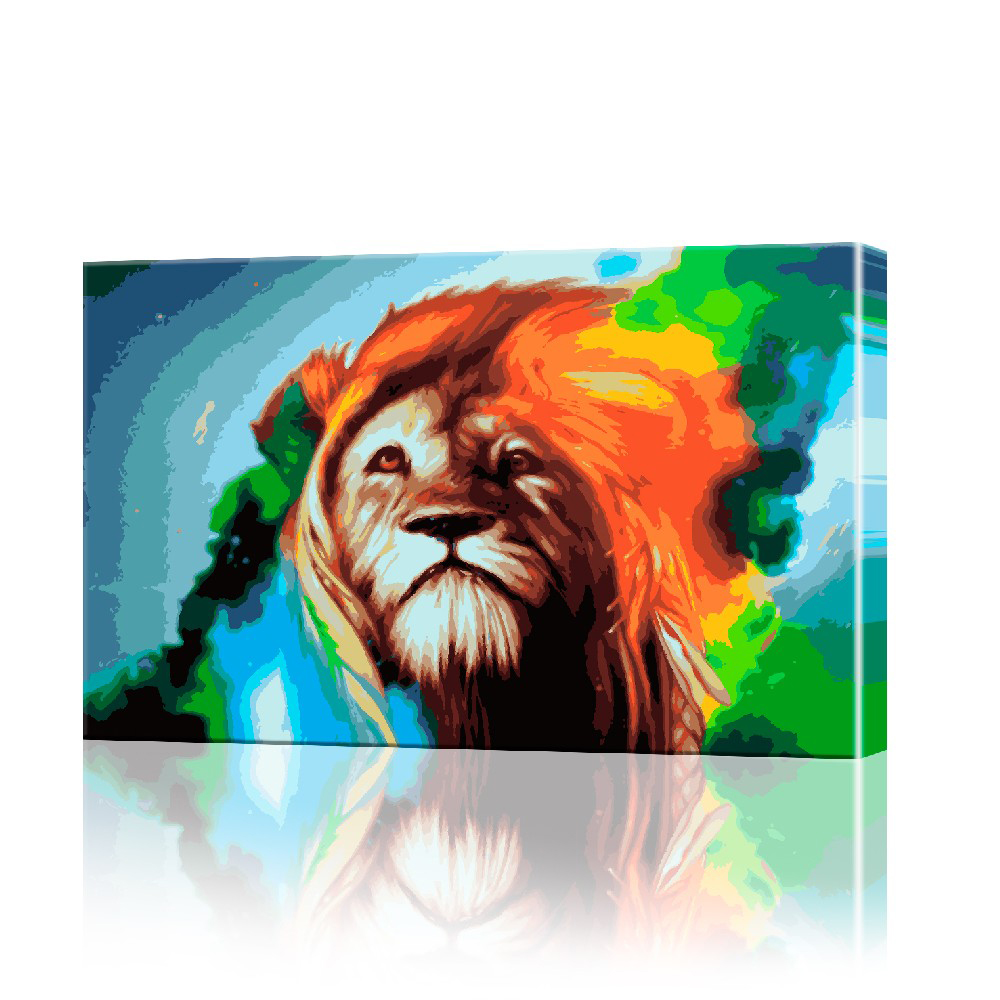Картина по номерам ArtSale Огненный лев PBN0262 40х70 см