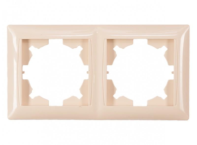 Рамка для розетки Luxel Primera поподвійна горизонтальна (3322)