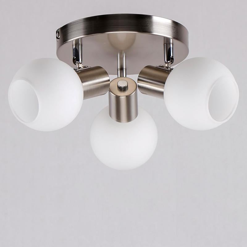 Стельова люстра Light House S-18119/3 340х340х150 мм Сатин/Білий