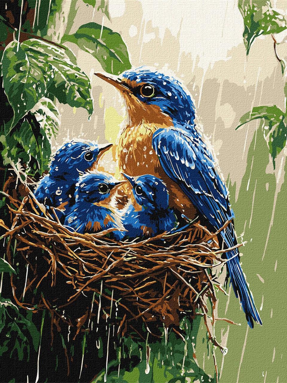 Картина за номерами Ideyka KHO6741 Весняний дощ 30х40 см (2679550900)